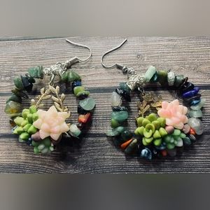 Succulent earrings